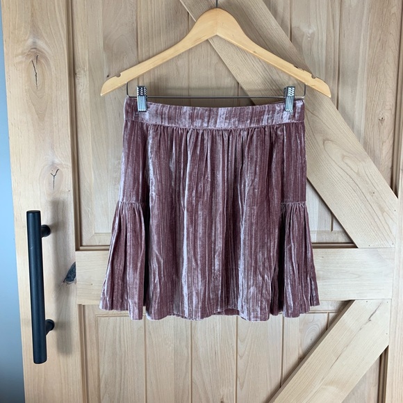 Madewell Dresses & Skirts - Madewell Crushed Velvet Miniskirt In Sunset Rose